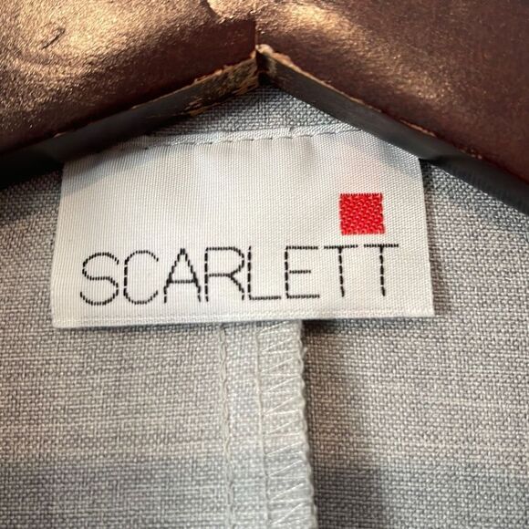 Scarlett 2 pc Vintage Suit. Woman’s Size 5/6 Light Gray. Embroidery on Jacket - Picture 6 of 16